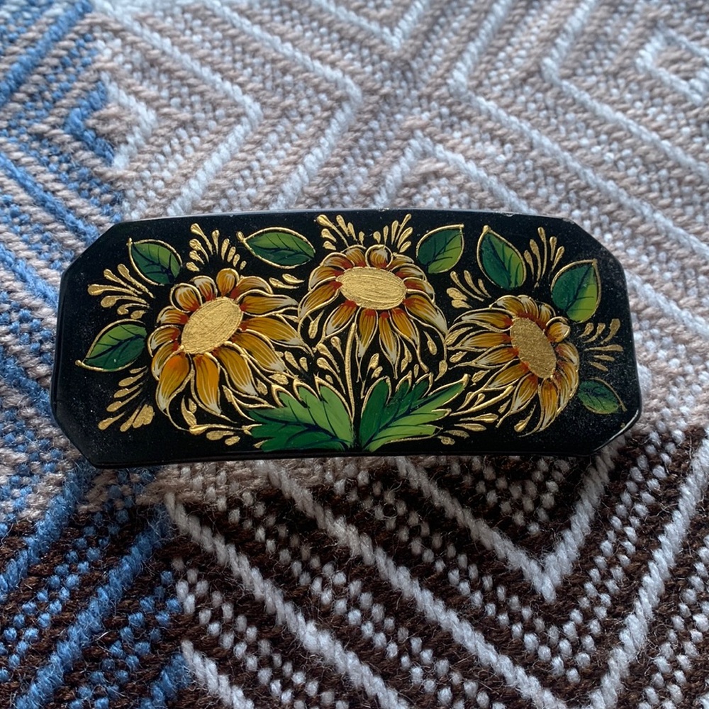 Hand Painted Hair Clip